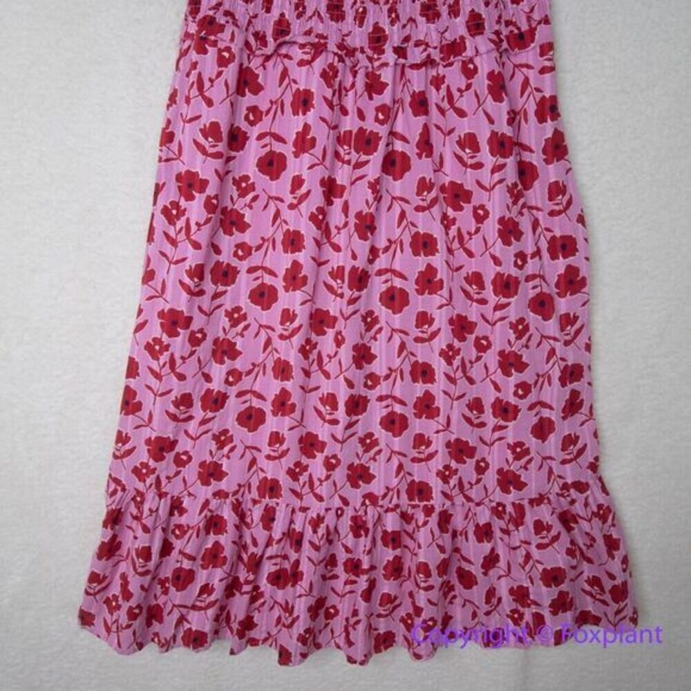 New!  Vineyard Vines Rock Rose Floral Smocked Midi‎ Dress, size M - Picture 3 of 15